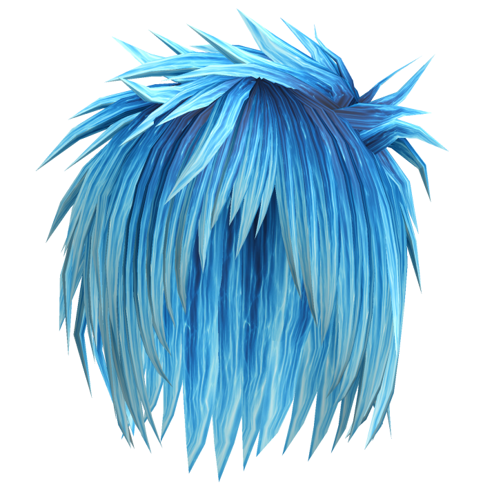 Sea Blue Gyaruo J-rock Abstrakt Messy Hair 73.