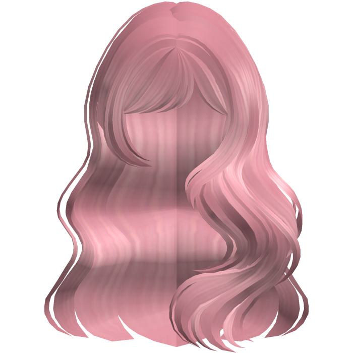 Long Wavy Layered Blowout in Pink