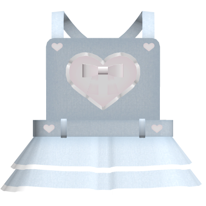 cutesy light blue pink overall dress thumbnail