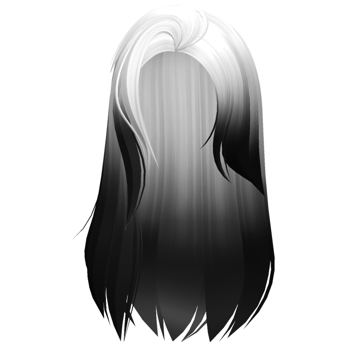 Black and White Dipped Hair