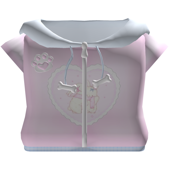 ♡⸝⸝ cute pink and blue hoodie with bunny hood