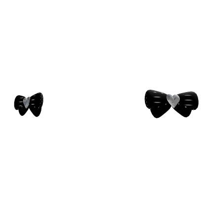 black n white heart bows