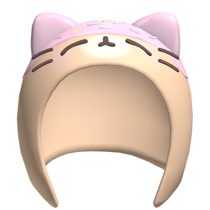 ୨୧ : cute sprinkle kitty icing hood ♡ ginger Roblox item