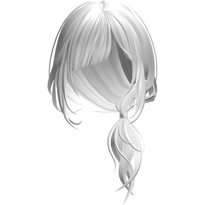 Cute Side Ponytail Hair - White Roblox item