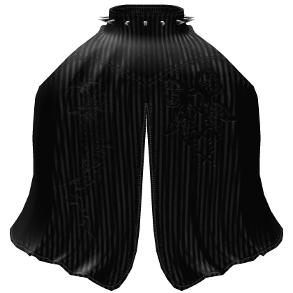 ♱ emo flowy striped spiked dress in black Roblox item