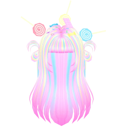 Decora Candy Rainbow Pink Harajuku Hair | Roblox Item - Rolimon's