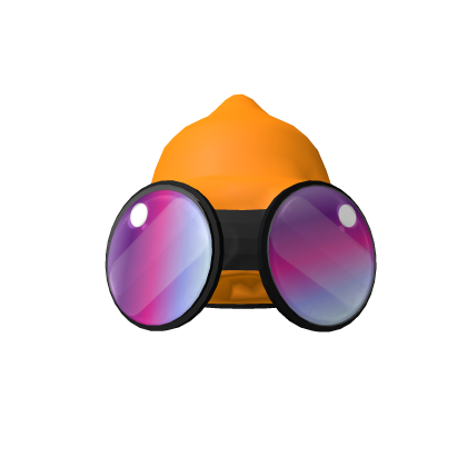 Orange beanie with goggles