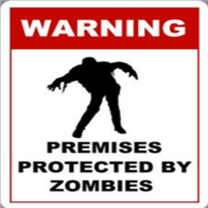 zombie protection sign Roblox decal