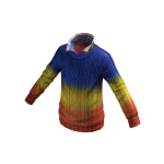 Ralph Lauren Dip-Dyed Aran-Knit Cotton Sweater