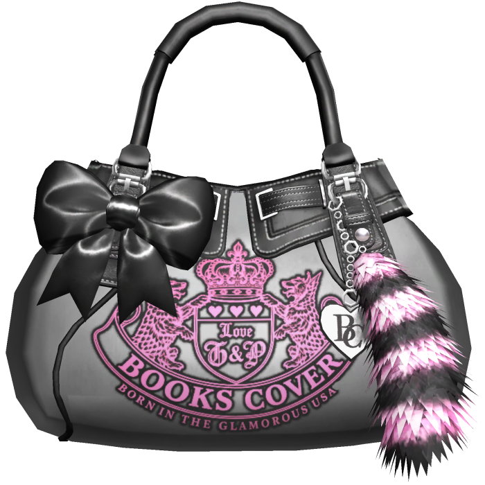 2000s Juicy Gyaru Mcbling Bag Grey Pink