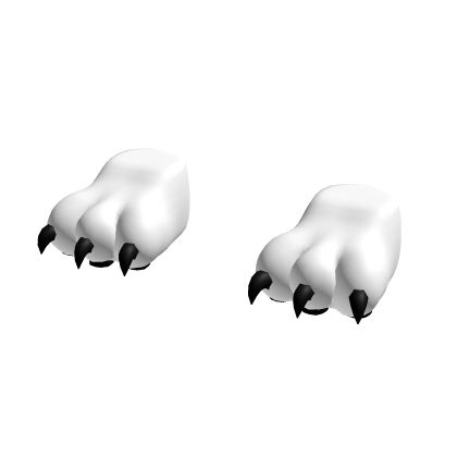 White Cat SLIPPERS Dark Nails