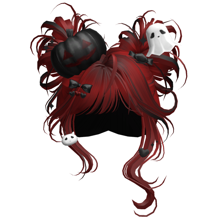 Spooky Halloween Pumpkin Buns  (Red&Black)