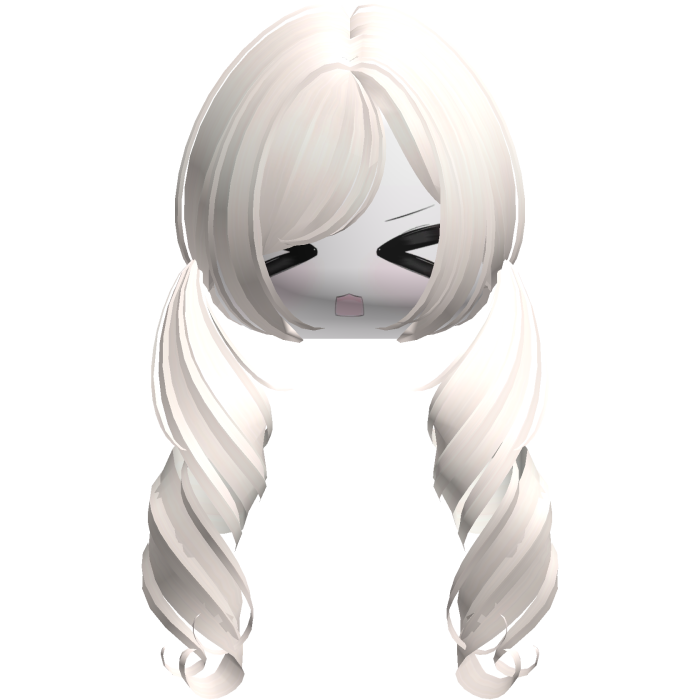 Cute Kawaii Light Blonde Curly Pigtails