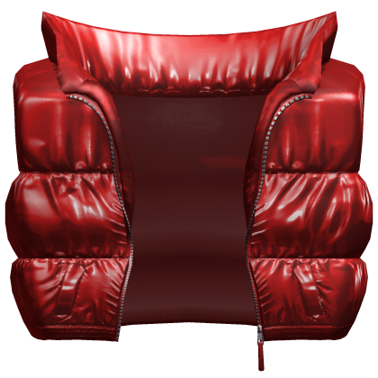 Glossy Shiny Puffer Vest 3.0 Red