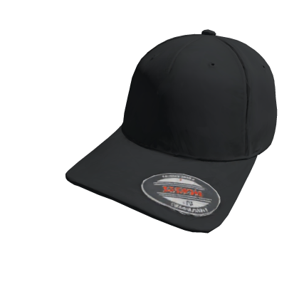 Black Fitted Cap Curved Brim