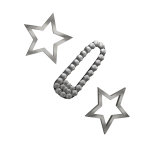Y2K Diamond Star Hair Metal Clips
