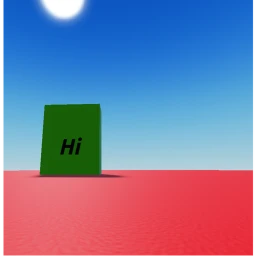 Find a green box that says hi on it for no reason icon