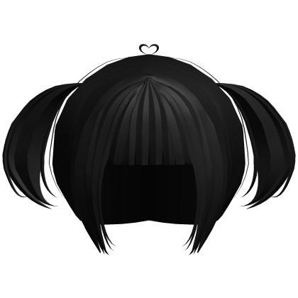 ୨୧ ‿ ♡ ⸝⸝ cutest brat pigtails in black .ᐟ Roblox item