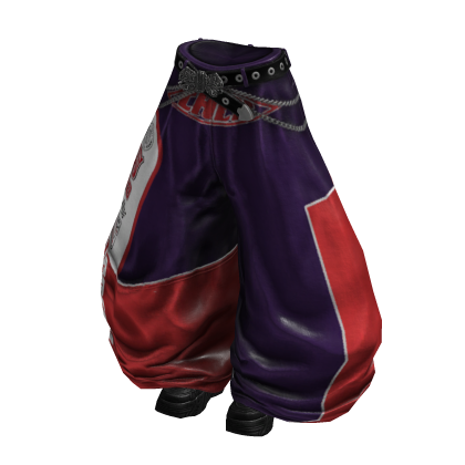 Y2K Racer Girl Pants (Black Purple)