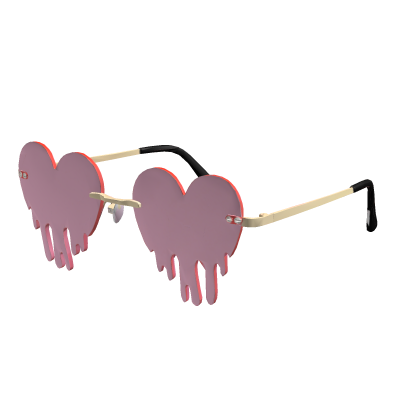 Drippy Heart Sunglasses Y2K Pink Aesthetic
