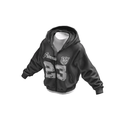 Gray Athletic Jersey Hoodie
