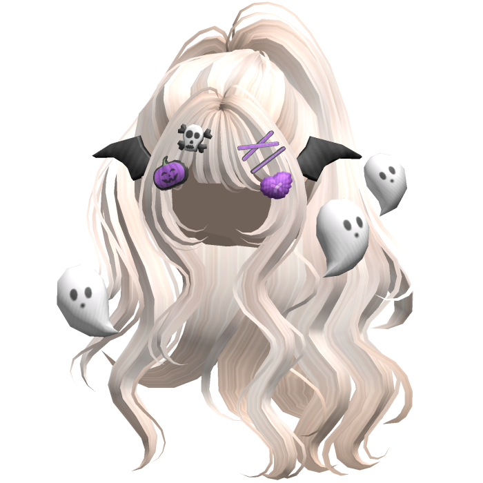 012 Halloween Hairclips Wavy Half Down