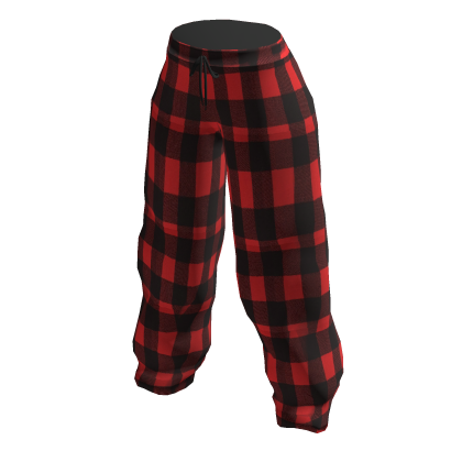 Red & Black Plaid Pajama Sweatpants thumbnail