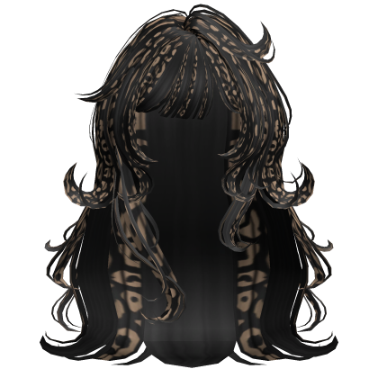 Wispy Flowy Wolfcut Black Cheetah