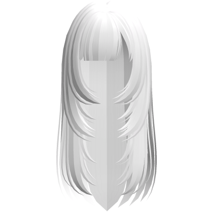adorable long layered hime bang hair white