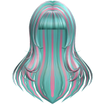 Cute Teal and Pink Long Hair