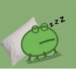 Sleepy frog