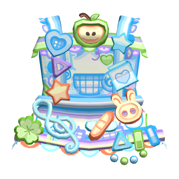 Cute Decora Harajuku Bunny Igari Dress in Blue