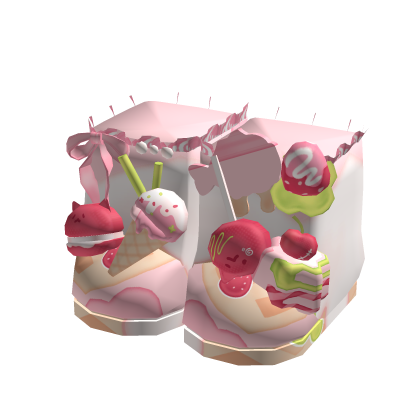pink strawberry shortcake waffle desert shoes 🍓🍰