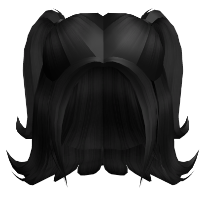 Half-up Spiked Y2k Pigtails in Black Roblox item