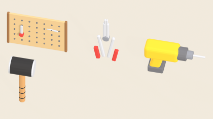 Stylized Tool Pack x35 Hammer Wrench Saw Bench preview 7