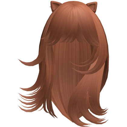 Wispy Flowy Cat Ears Hair (Ginger)