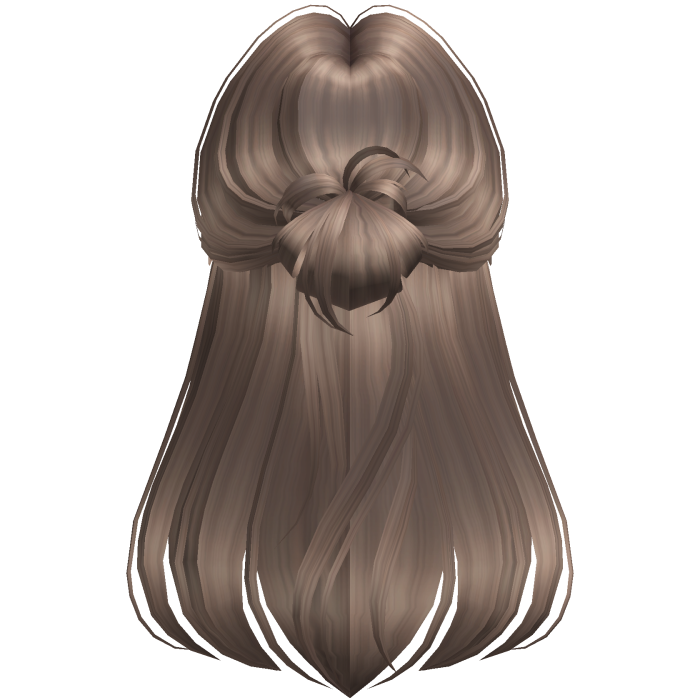 Sleek Layered Half-Up Bun (Milktea)