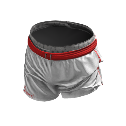 ʚ♡ɞ Raised White and Red Sports Gym Shorts