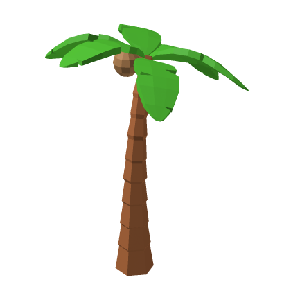 Low Poly Palm Tree Coconut Summer Tree Island