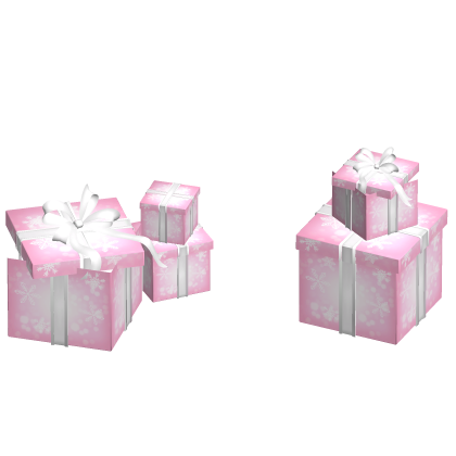 Christmas presents on ground - Pink