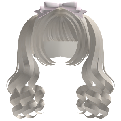Cabelo cacheado Kawaii Cutecore com laço