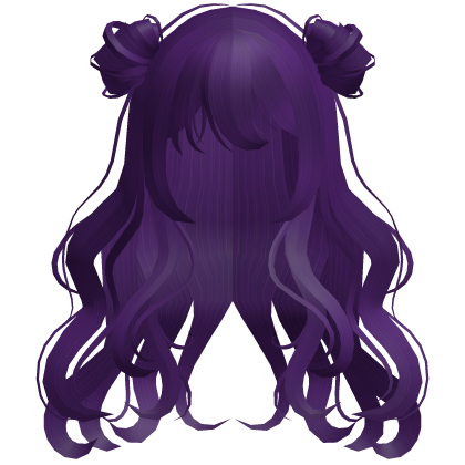 Cute Curly Space Buns (Purple) Roblox item