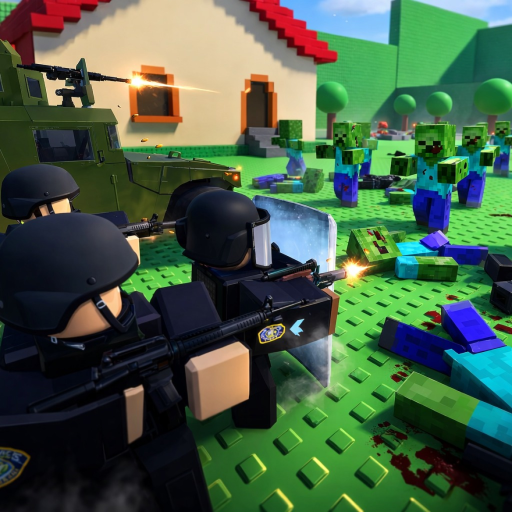 Swat vs Zombie Pixel