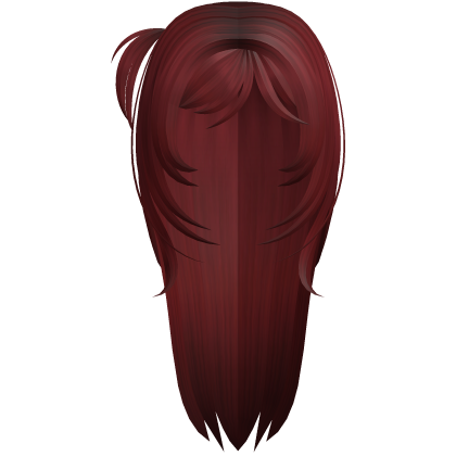 Red Long Straight Girl Hair 98. Roblox item