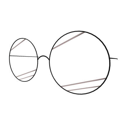 Low Round Glasses Black