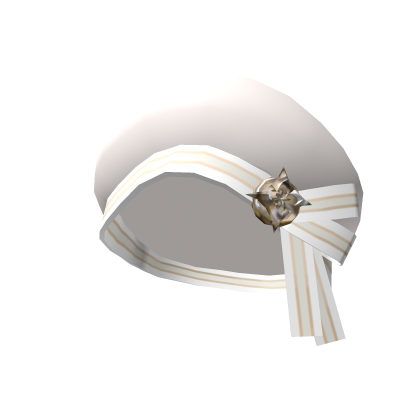 White Winter Ribbon Beret Roblox item