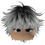 messy anime hair emo with a serious face y2k white
