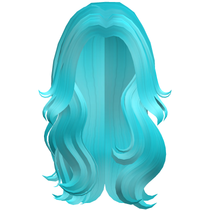 Long Flowy Wavy Hair (Ocean Blue)