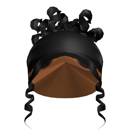 ✨ Black Curly Two Strand Updo Roblox item