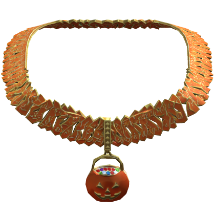 Iced Out Halloween Pumpkin Trick or Treat Chain